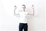 abductie 90 graden met scapula in retractie